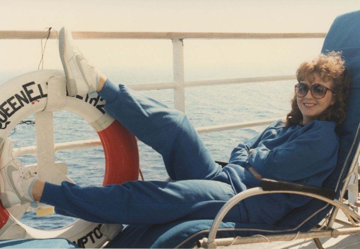 Catherine Staton on the QE II, September 1986