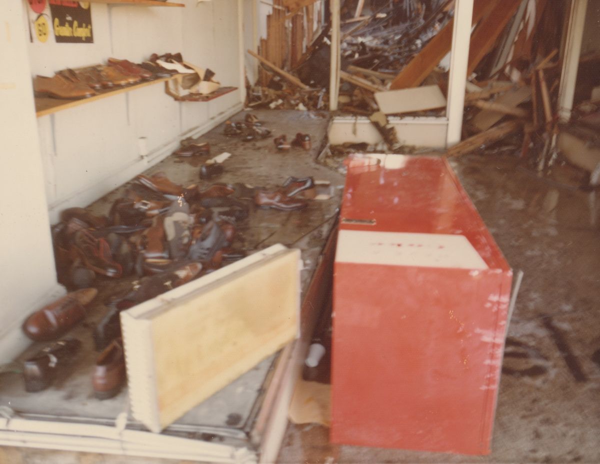 The Shoe Shop on Main Street after the Fire