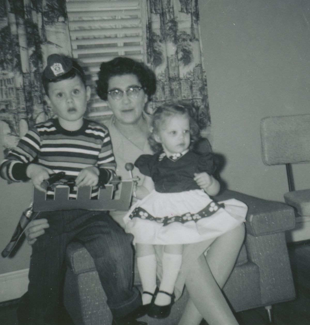 Cecil and Laura with their grandmother, Mary Pope Staton